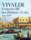 VIVALDI Concerto III G-dur op.44/9 - Part/Fl/4Str.