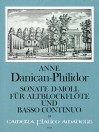 DANICAN A. Sonata d minor for treble recorder+bc.