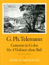 TELEMANN Concerto G major for 4 violins TWV 40:201