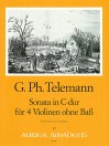 TELEMANN Sonata in C major for four violins