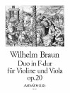 BRAUN W. Duo in F major op. 20 for violin & viola
