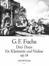 FUCHS G.F. 3 Duos duos op.14 for clarinet & violin