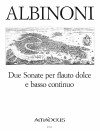 ALBINONI Due Sonate per flauto e basso continuo