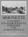 SIMONETTI Concerto in d op. 4 - Score & Parts