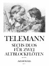 TELEMANN 6 duos for 2 treble recorder - Parts