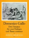 GALLO 3 Sonaten für 2 Violinen und Bc.
