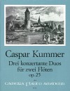 KUMMER 3 konzertante Duos op. 25 für 2 Flöten