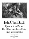 BACH J.Chr. Quartett B-dur - Part.u.St.