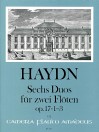 HAYDN 6 duos for 2 flutes op. 17 - Volume I: 1-3