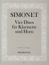 SIMONET 4 duos for clarinet and horn