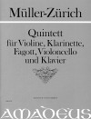 MÜLLER-ZUERICH Quintet op. 74 - Score & Parts