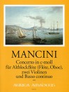 MANCINI  Concerto XX in c minor - score and parts