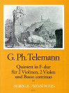 TELEMANN Quintet F major (TWV 44:11) First Edition