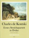 KONTSKI CH. 1. Streichquartett D-dur [Part.u.St.]