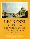 LEGRENZI 2 Sonaten op. 8/10-11 - Part.u.St.