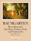 BAUMGARTEN 3 Quartette op. 2/1, 3, 5 - Part.u.St.