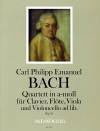 BACH C.PH.E Quartet a minor (Wq 93) -Score & Parts