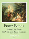 BENDA F. Viola sonata F major [First Edition]