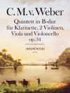 WEBER Quintet B flat major op. 34 - Score & Parts