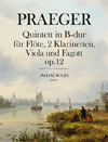 PRAEGER Quintet B flat major op.12 - Score & Parts