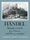 HÄNDEL Sonata e-moll (HWV 395) 2 Flöten und Bc.