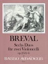 BREVAL 6 Duos op.25 für 2 Celli - Band II:4-6