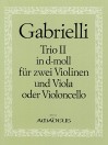 GABRIELLI L. Trio II d-moll für 2 Violinen u.Viola