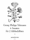 TELEMANN 6 Sonatas for 2 treble recorders - Vol.I