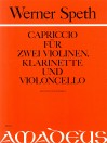 SPETH Capriccio - 2 Violinen,Klarinette in B,Cello