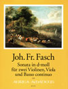 FASCH Sonata d minor for 2 violins, viola & bc.