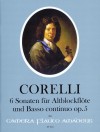 CORELLI 6 Sonatas op. 5 for treble recorder & bc.