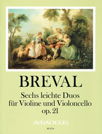 BREVAL 6 easy duets op. 21 [violin/cello]- Parts