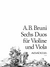 BRUNI 6 Duos op. post für Violine und Viola
