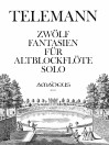 TELEMANN 12 Fantasien [Altblockflöte] TWV 40:2-13