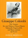 COLOMBI 3 sonatas op. 4/1, 2, 6 - Score and parts