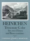 HEINICHEN Triosonate G-dur für 2 Flöten und Bc.