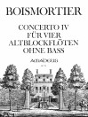 BOISMORTIER Concerto IV - score and parts