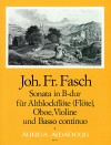 FASCH Sonata B-dur - Altblockflöte,Oboe,Violine,Bc