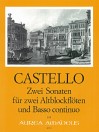 CASTELLO 2 Sonaten für 2 Altblockflöten und Bc.