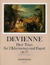 DEVIENNE 3 Trios op.75, 2 Klarinetten in B +Fagott