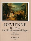 DEVIENNE 3 Trios op.75, 2 clarinets + bassoon