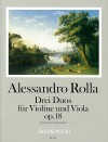 ROLLA, A. 3 Duos op.18 für Violine und Viola