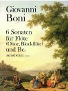 BONI 6 Sonaten für Flöte und Bc. - Part.u.St.