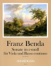 BENDA Sonata c minor for viola and bc. [First Ed.]