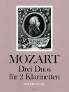 MOZART 3 Duos für 2 Klarinetten - Stimmen