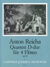 REICHA Quartett D-dur op. 12 für 4 Flöten