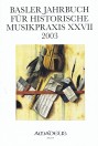 Basler Jahrbuch XXVII 2003