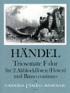HÄNDEL Sonata a tre F major for 2 treble rec.+bc.