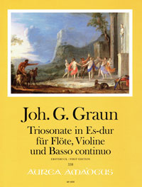 GRAUN J.G. Sonata a tre E-flat major [First Ed.]