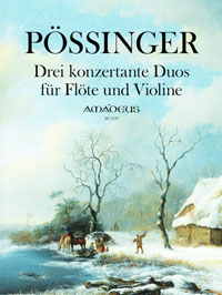 PÖSSINGER 3 concertante duets flute/violin - Parts